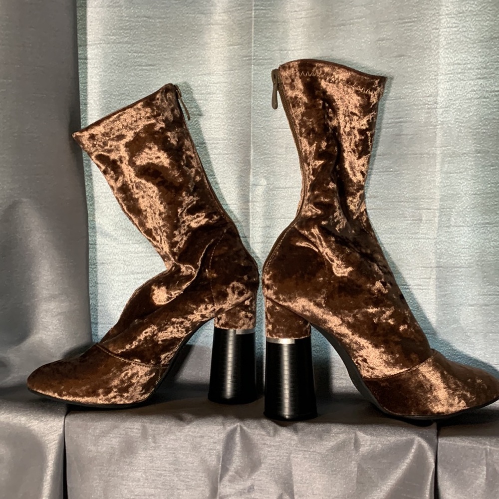 Public Desire Brown Sock Boot